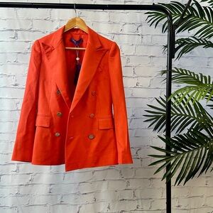 Ralph Lauren Orange Velvet Blazer